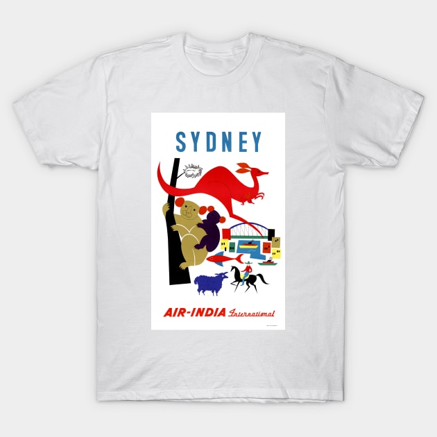 Vintage Travel Poster Australia Sydney 1 T-Shirt by vintagetreasure